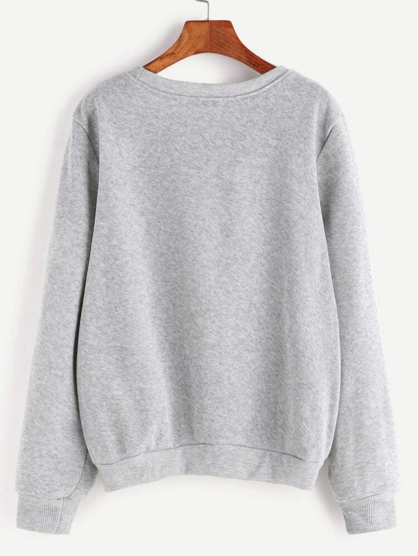 Fifth Avenue DIFT15 Babe Pocket Printed Sweatshirt - Grey