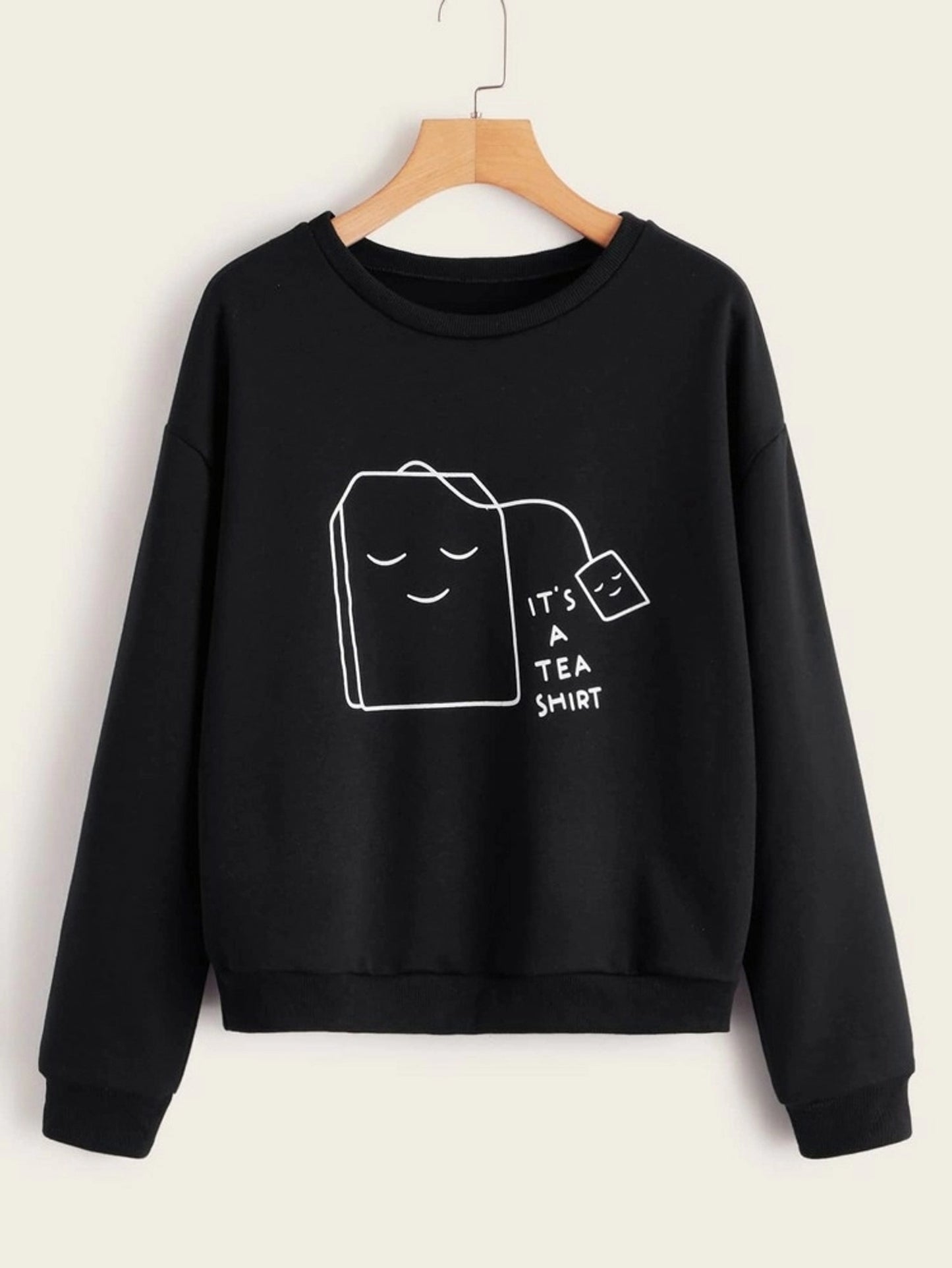 Fifth Avenue DIFT14 It's A Tea Shirt Printed Sweatshirt - Black