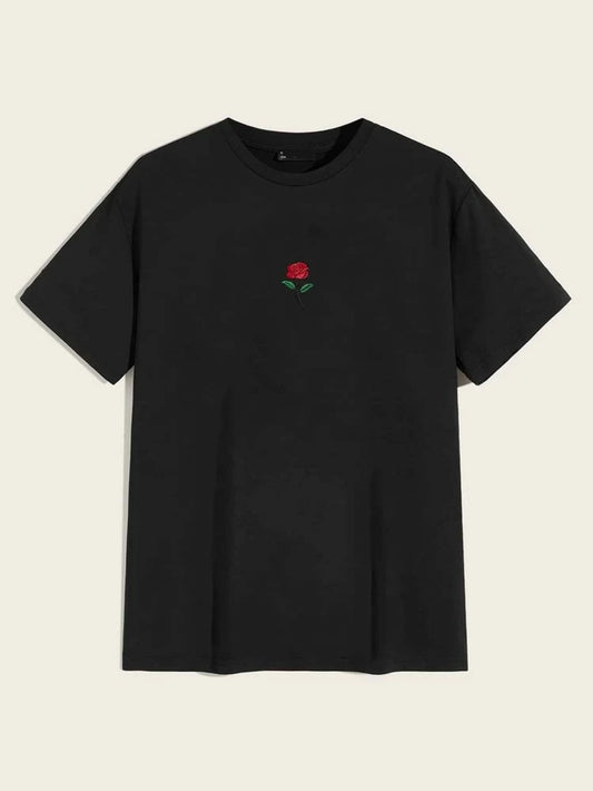 Fifth Avenue Mini Rose Printed MIFT20 T-Shirt - Black