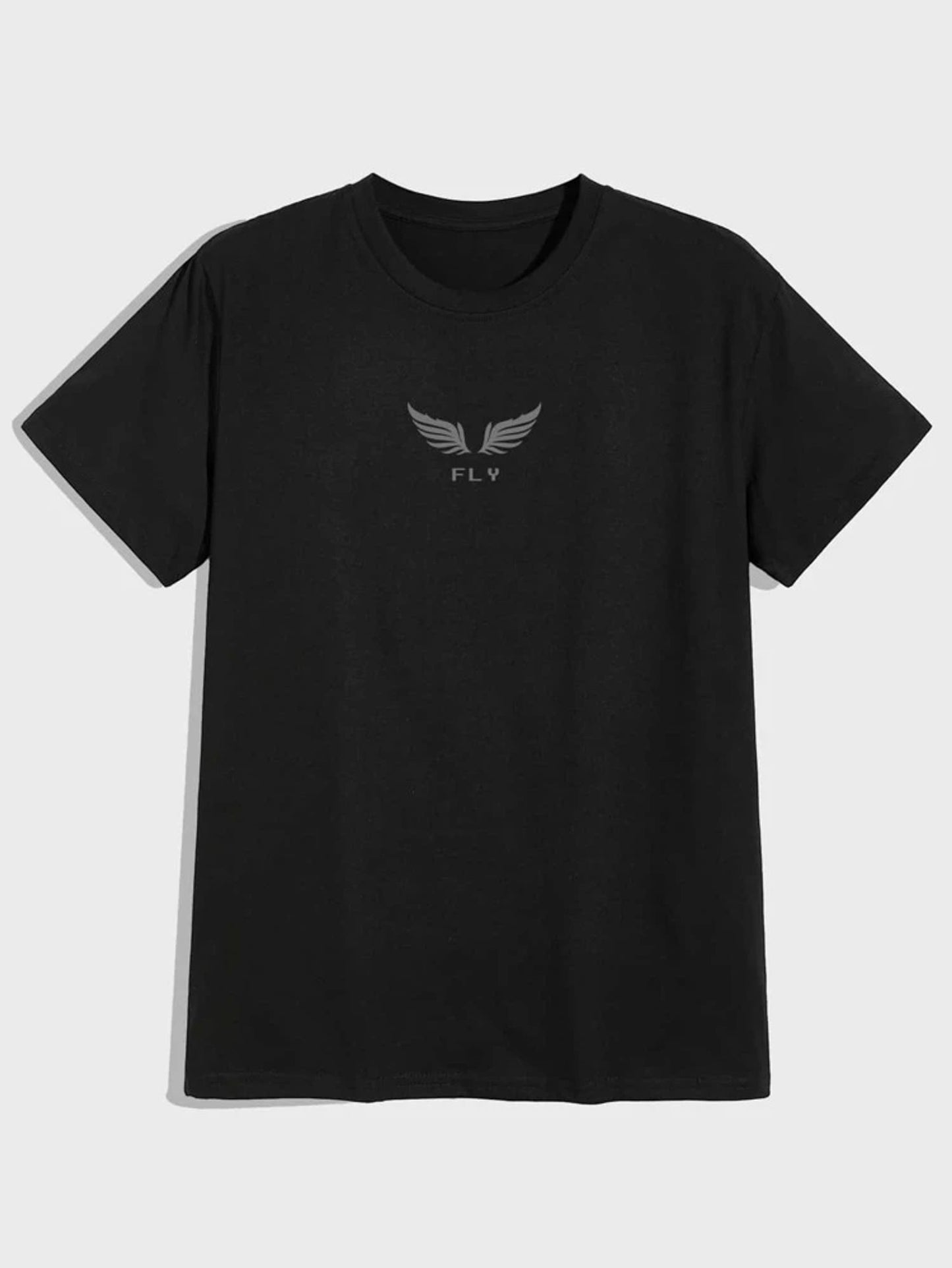 Fifth Avenue Front Back Wing Printed MIFT193 T-Shirt - Black