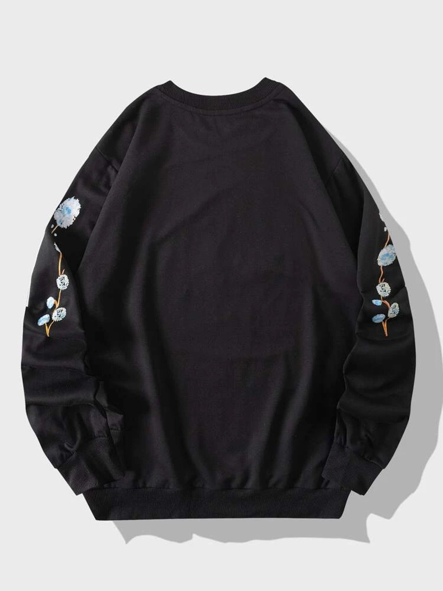 Fifth Avenue DIFT339 Japanese Florals Printed Sweatshirt - Black