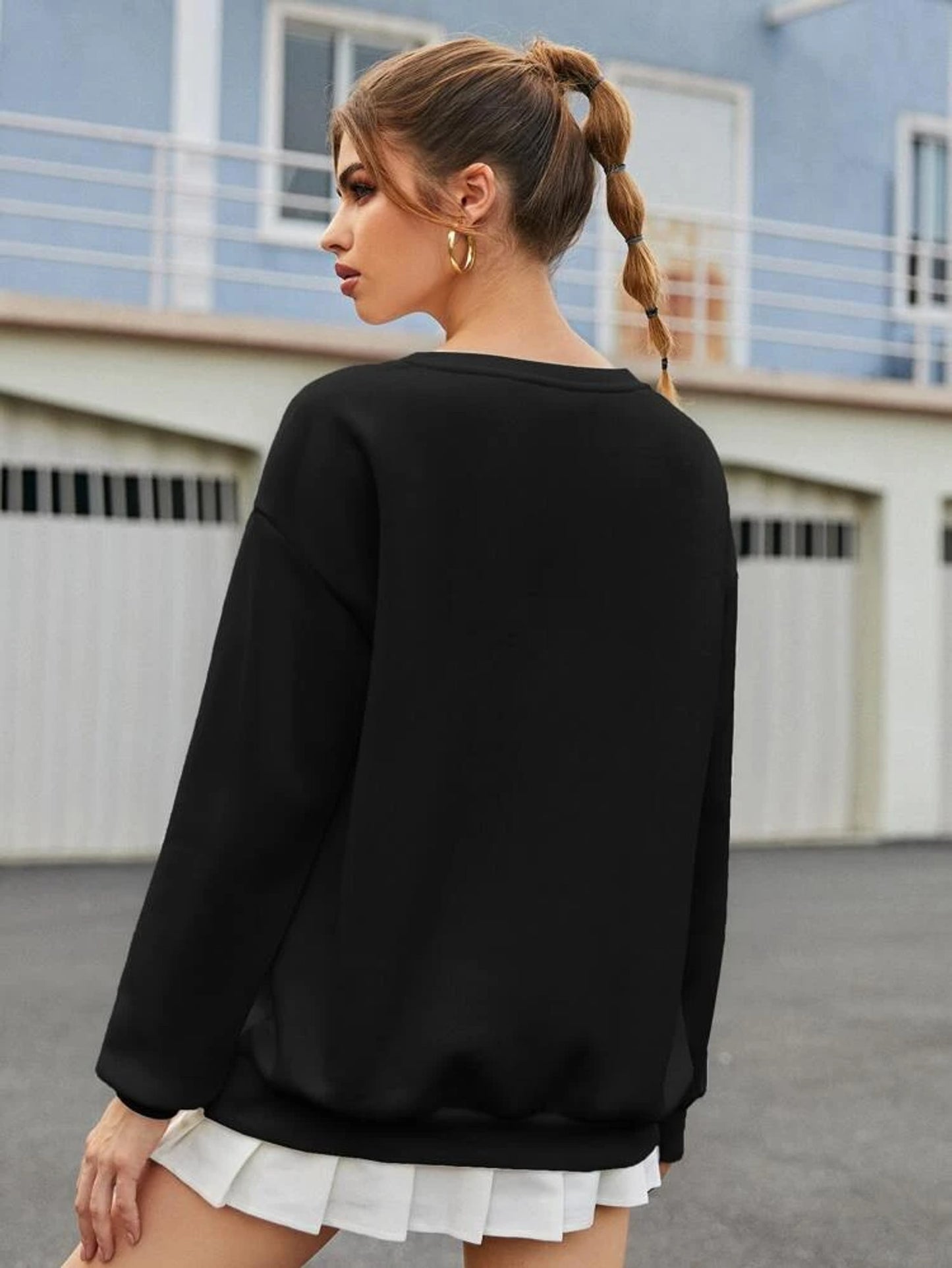 Fifth Avenue DIFT391 All Yours Printed Sweatshirt - Black