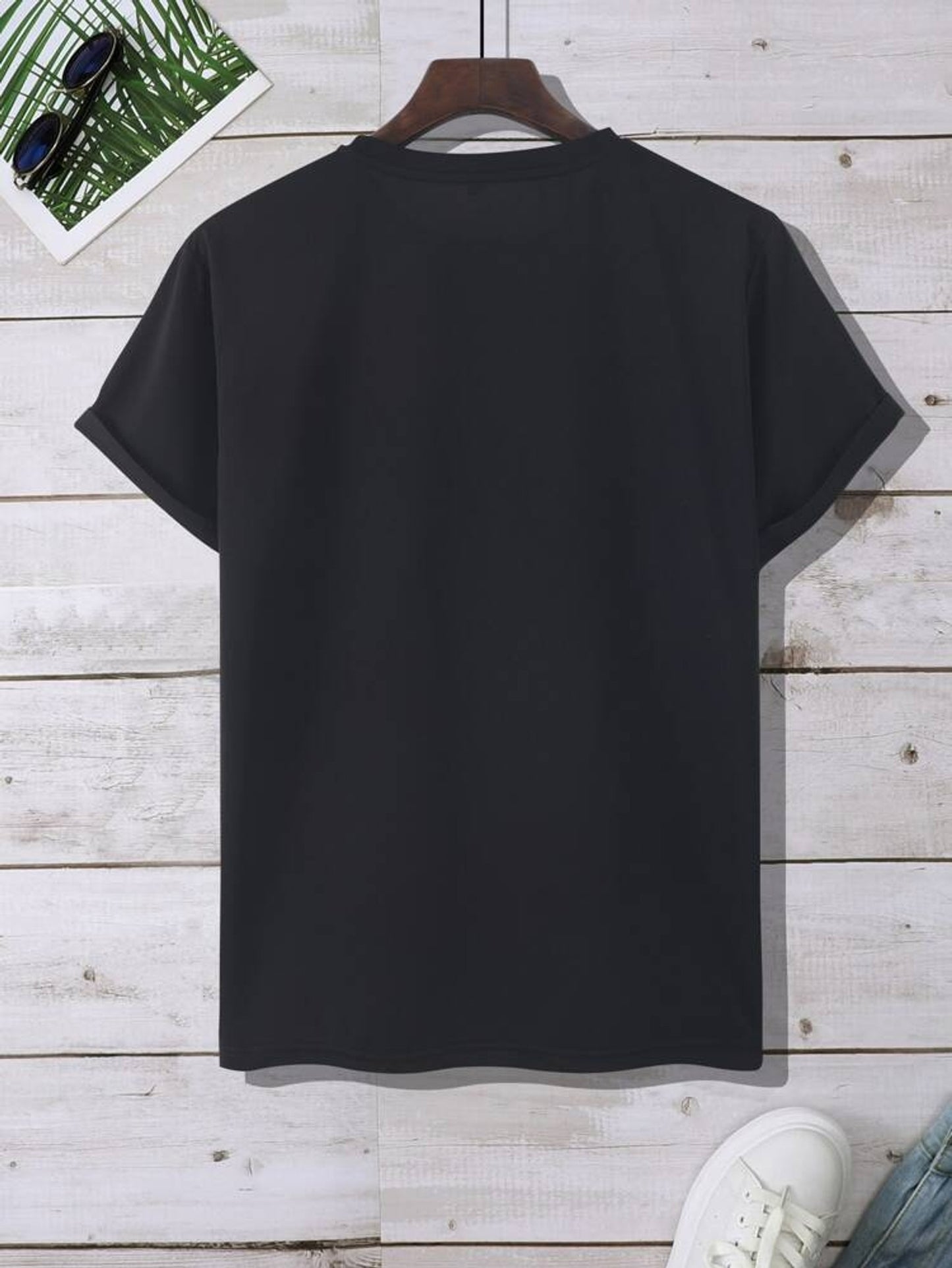 Fifth Avenue Big Pin Printed MIFT63 T-Shirt - Black