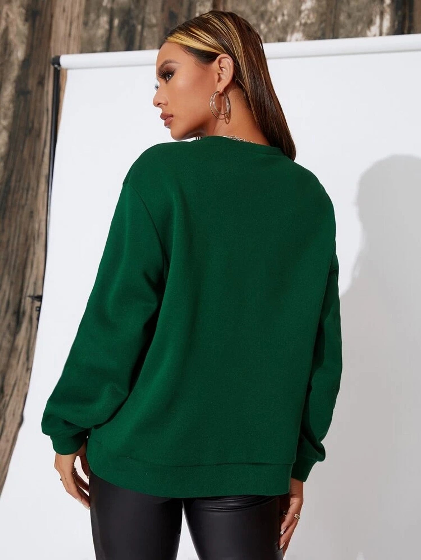 Fifth Avenue DIFT400 Feeling Good Printed Sweatshirt - Green