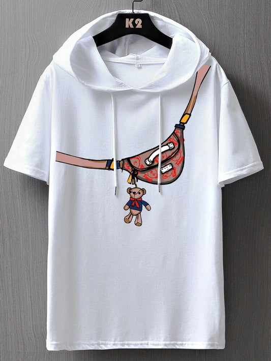 Fifth Avenue Bag Print MIFT416 Hooded ROKA T-Shirt - White