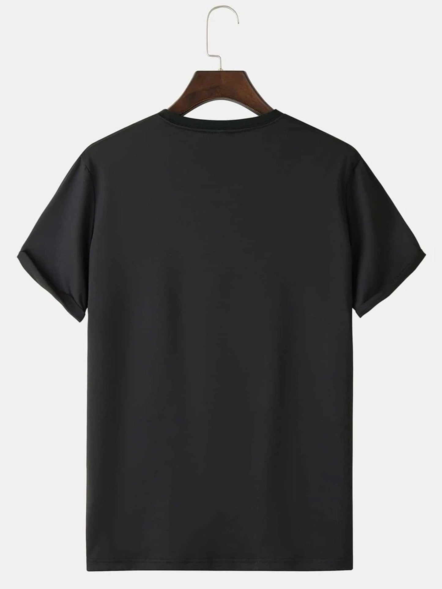 Fifth Avenue Multi Color Dragon Printed MIFT198 T-Shirt - Black