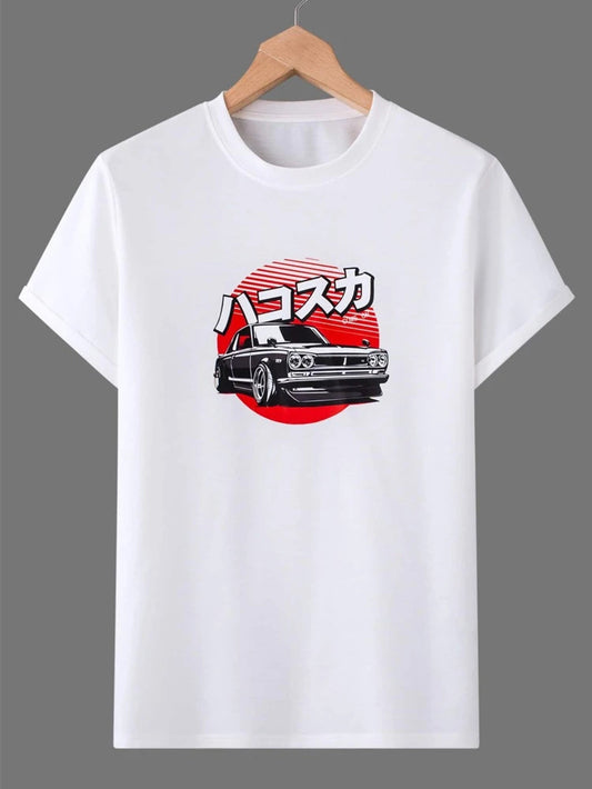 Fifth Avenue Japanese Car Printed MIFT67 T-Shirt - White