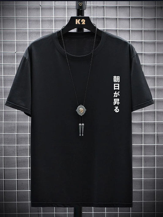 Fifth Avenue Front Back Japanese Printed MIFT94 T-Shirt - Black