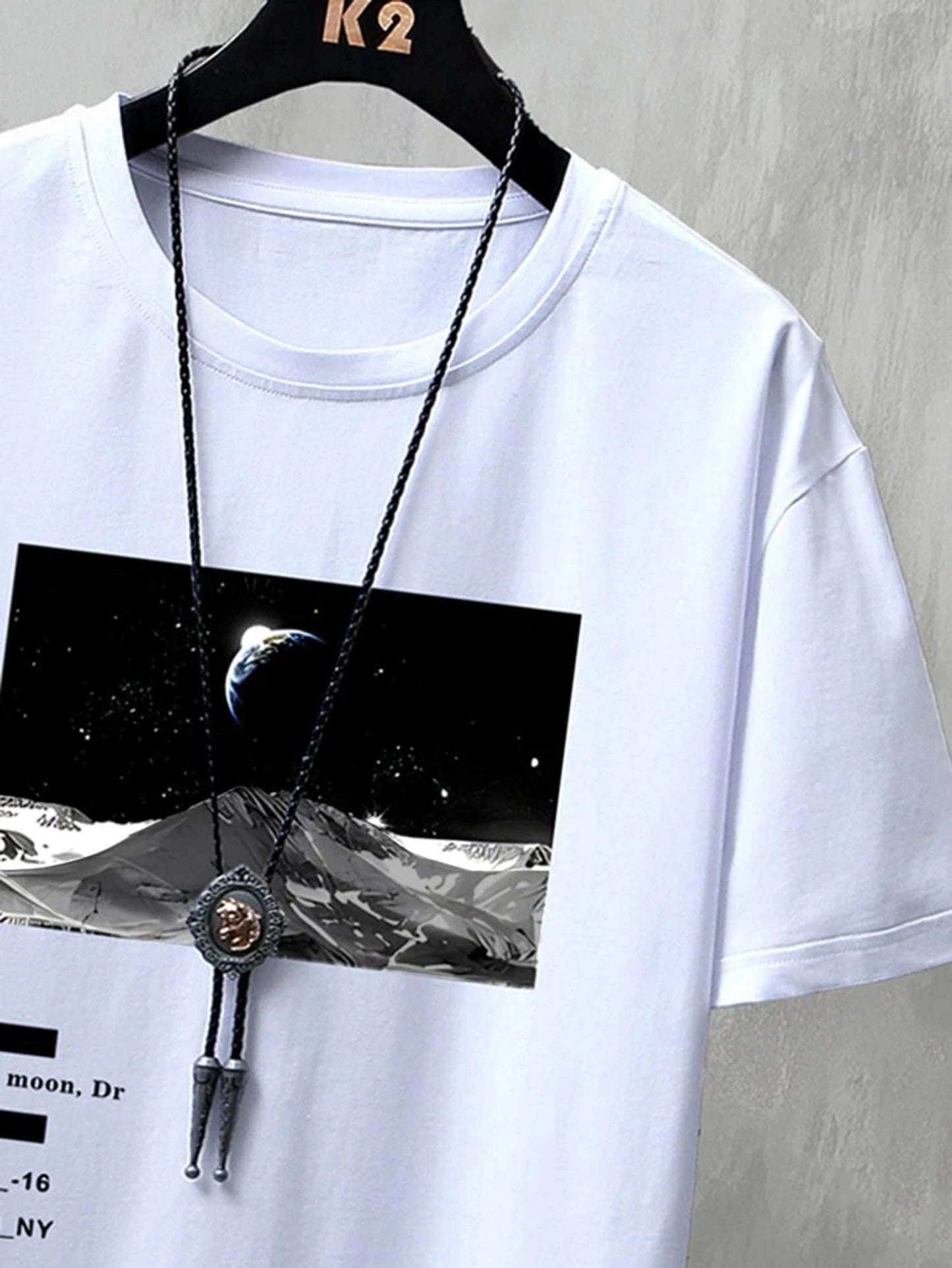 Mens Summer Printed Co Ord Set by Fifth Avenue MSFACSS18 - White Black