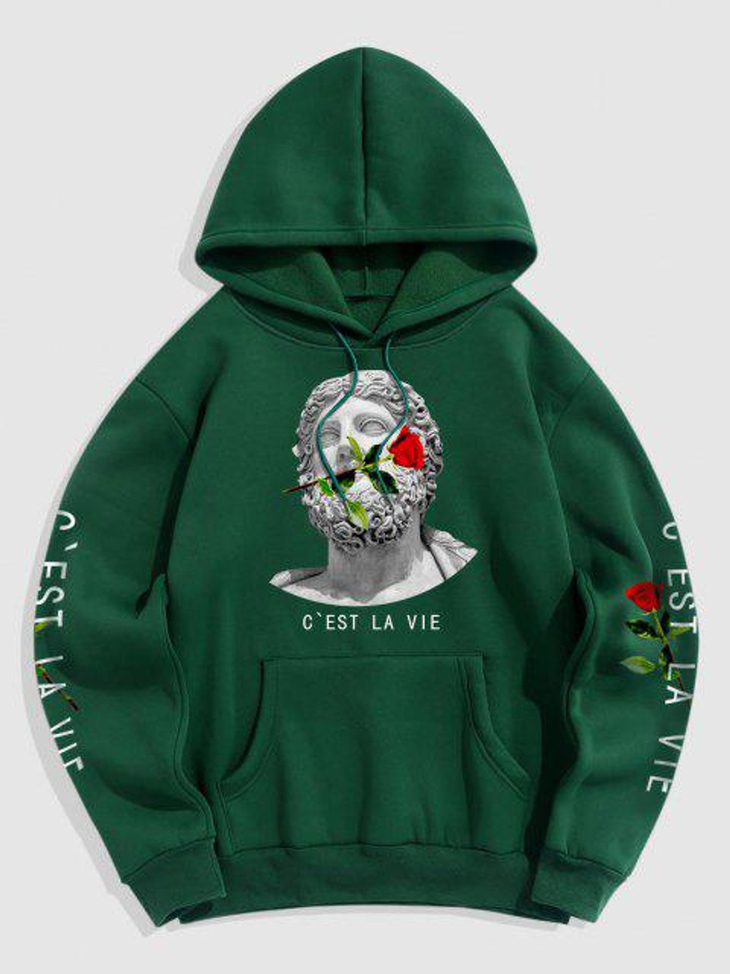 Fifth Avenue Printed Kangaroo Hoodie MIFT327 - Green