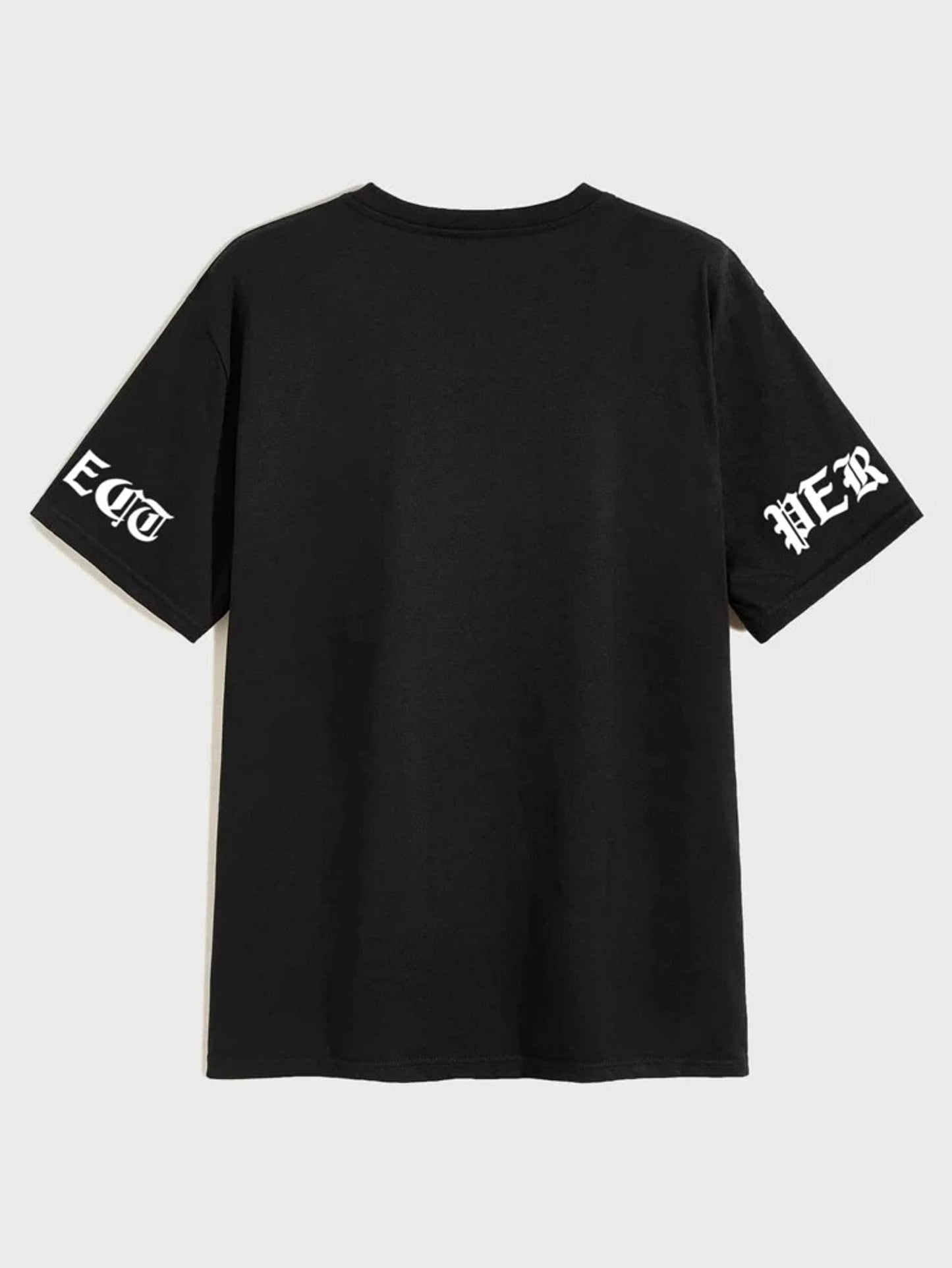 Fifth Avenue Floral Text Printed MIFT359 T-Shirt - Black