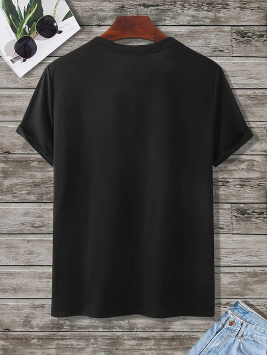 Fifth Avenue Text Printed MIFT361 T-Shirt - Black