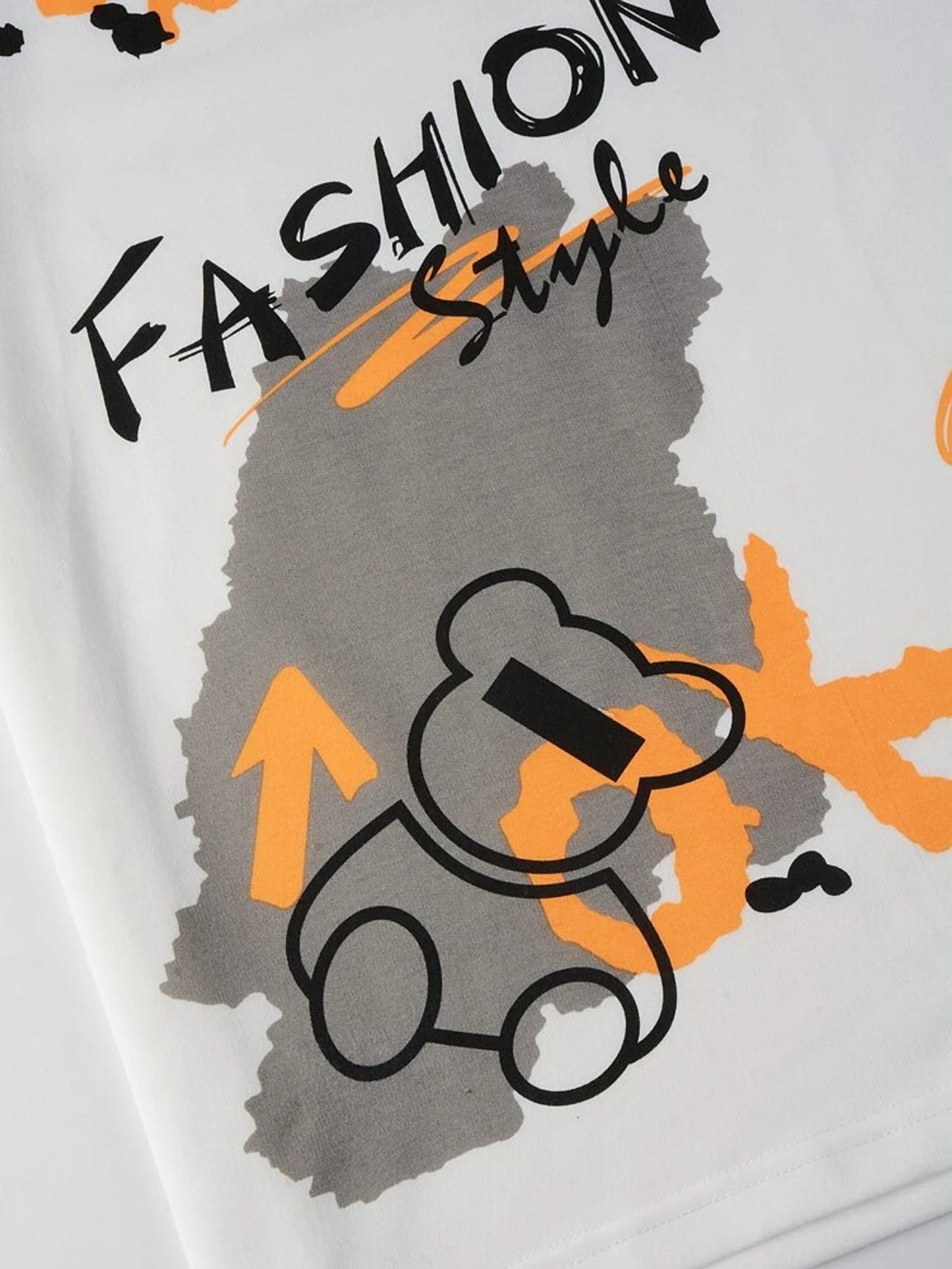 Fifth Avenue Paint Splatter Print MIFT417 Hooded ROKA T-Shirt - White