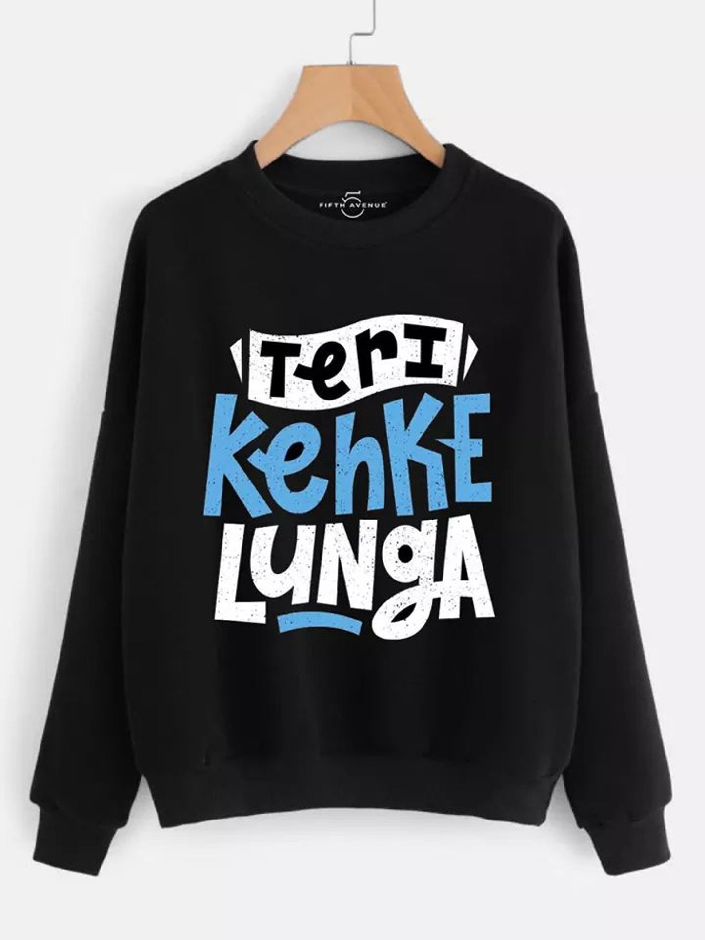 Fifth Avenue Teri Kehke Lunga Printed Sweatshirt - Black
