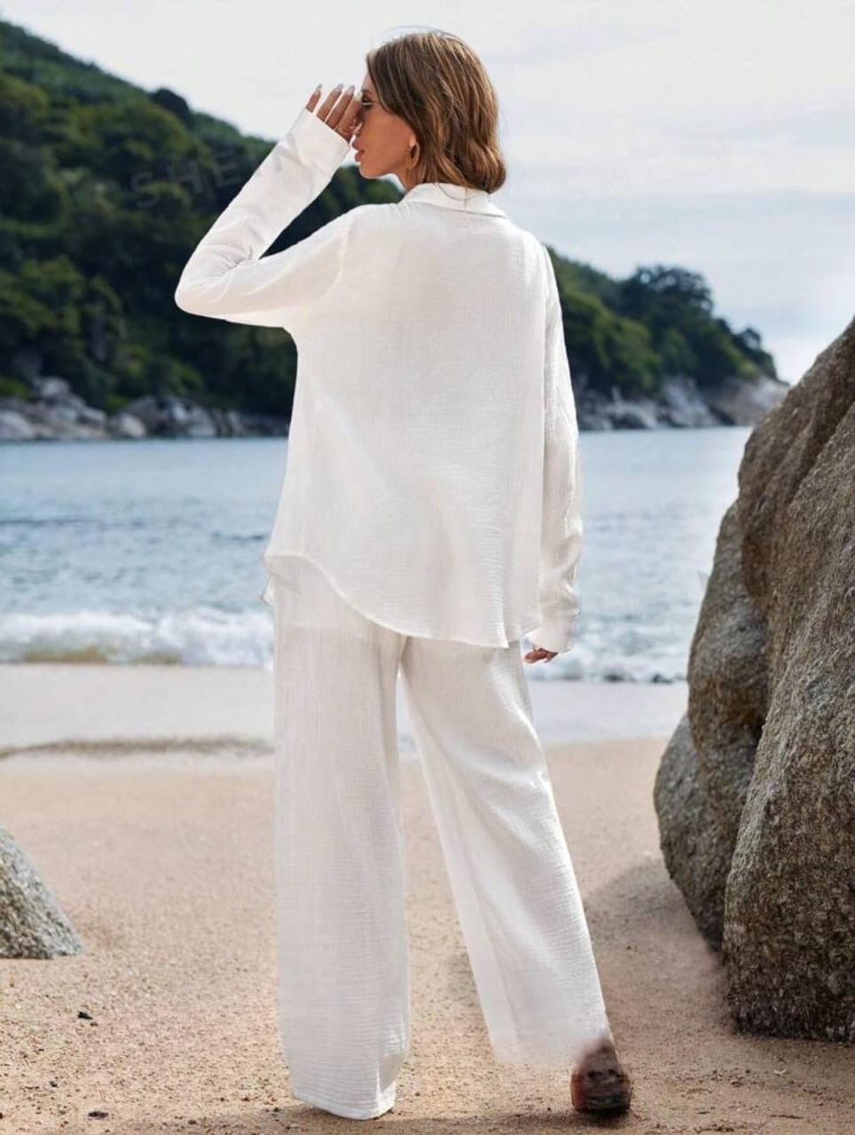 Fifth Avenue Womens Stitched West Co Ord FAWOMCS3 - White