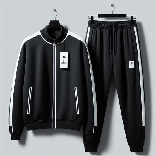 Printed Jacket and Pants Set - PSPJPS5 - Black