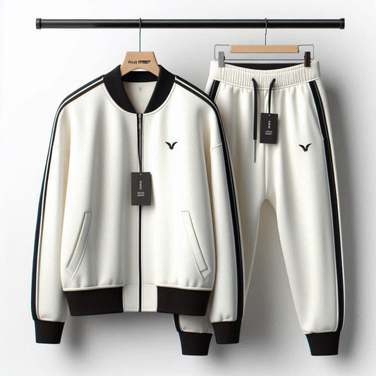 Printed Jacket and Pants Set - PSPJPS2 - White