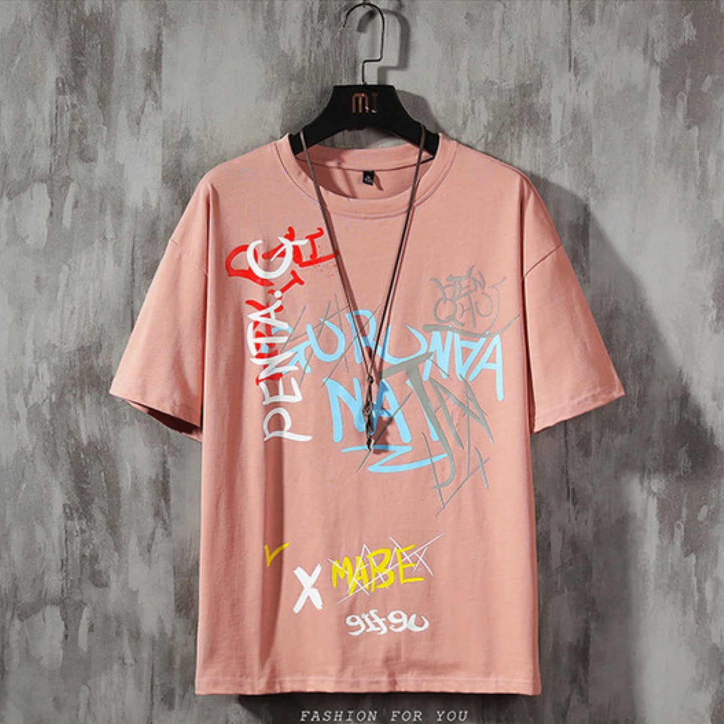 Fifth Avenue Graffiti Printed MIFT175 T-Shirt - Pink