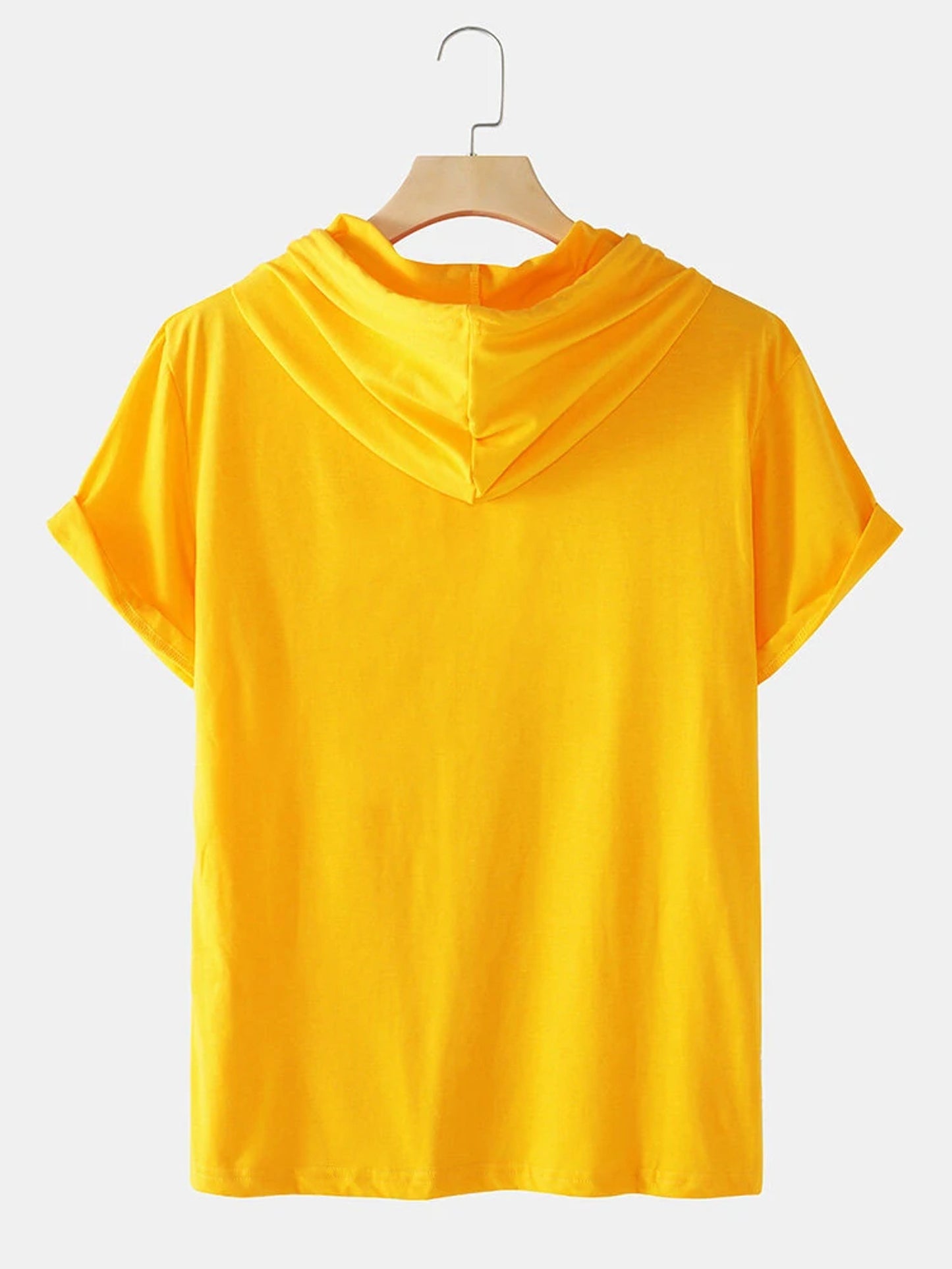 Fifth Avenue K Pocket Print MIFT434 Hooded ROKA T-Shirt - Yellow