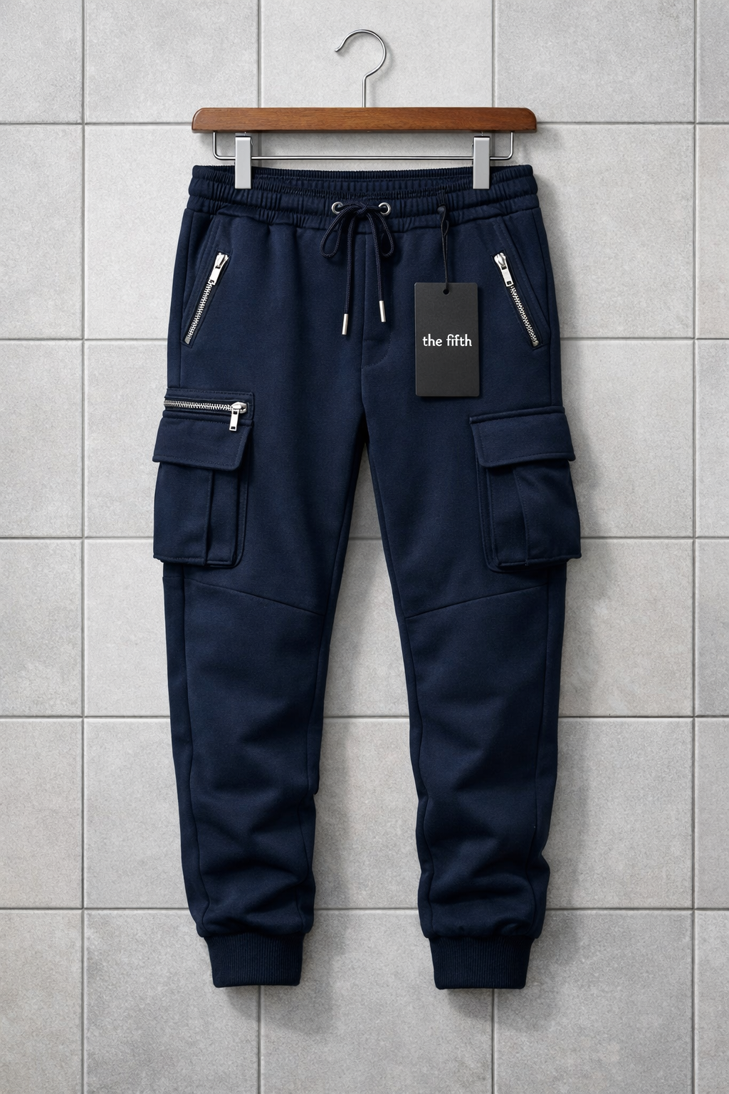 Fifth Avenue Mens Jogger Pants MSJPFA1 - Navy Blue