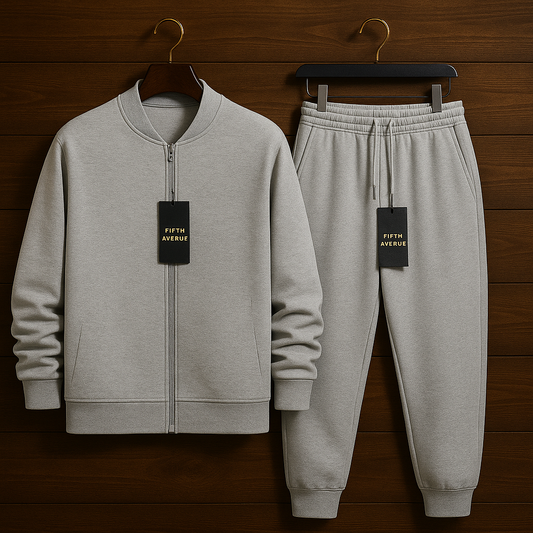 Fifth Avenue Mens Jacket and Pants Set FAMJAPNS28 - Grey