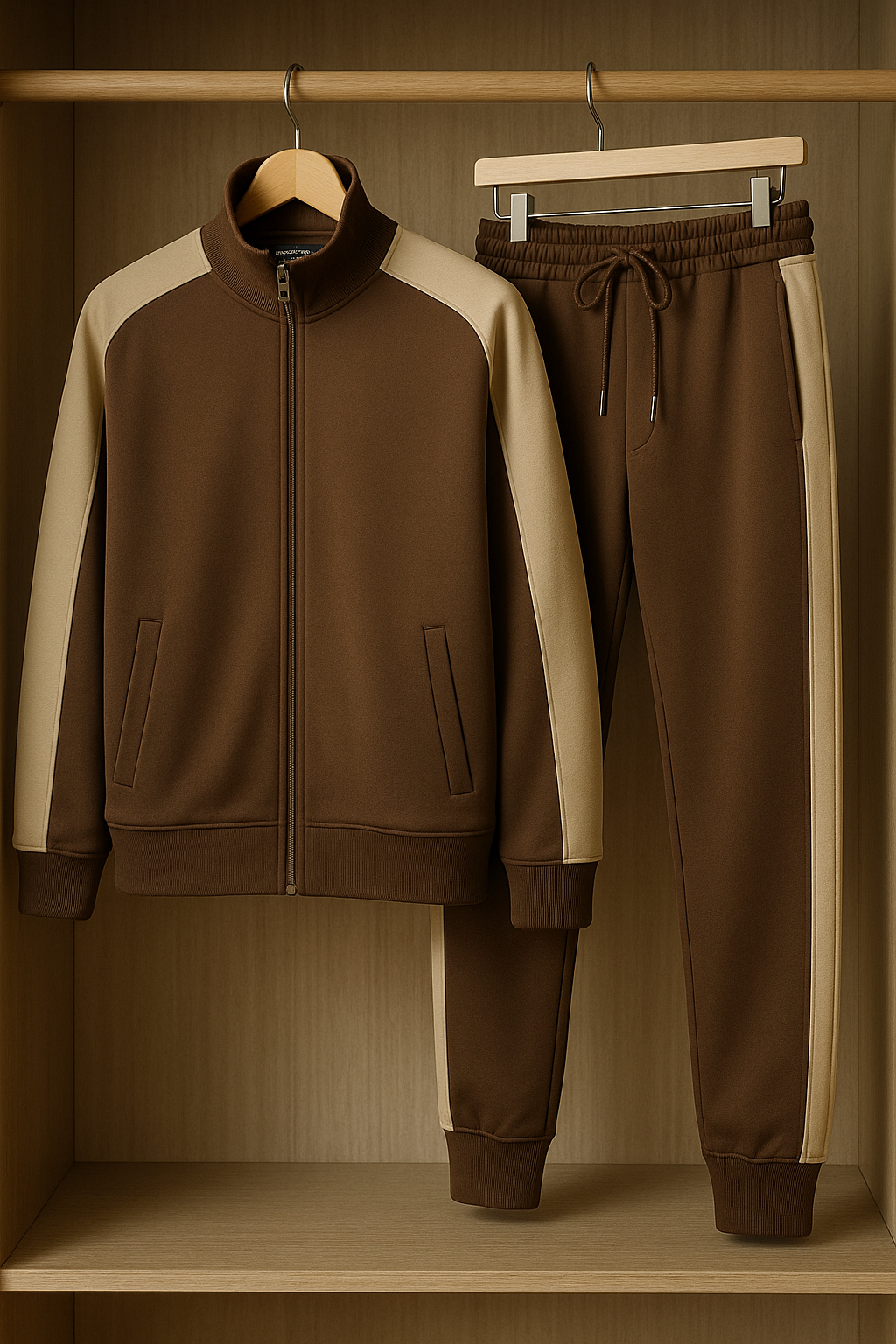 Fifth Avenue Mens Jacket and Pants Set FAMJAPNS21 - Brown