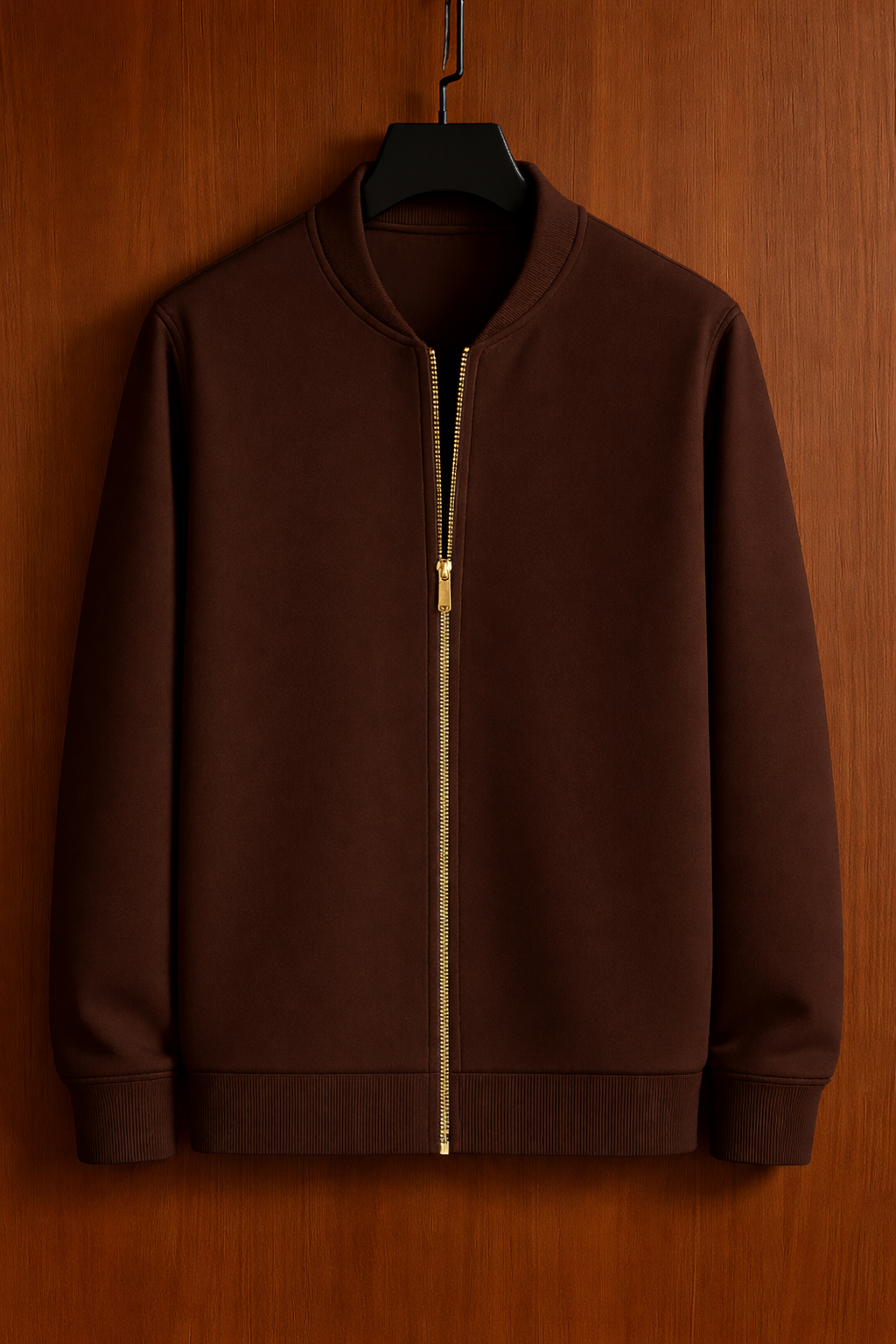 Fifth Avenue Mens Zip Up Bomber Jacket ZOHA - Brown