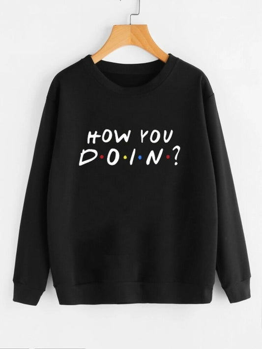 Fifth Avenue DIFT13 How You Doin Printed Sweatshirt - Black