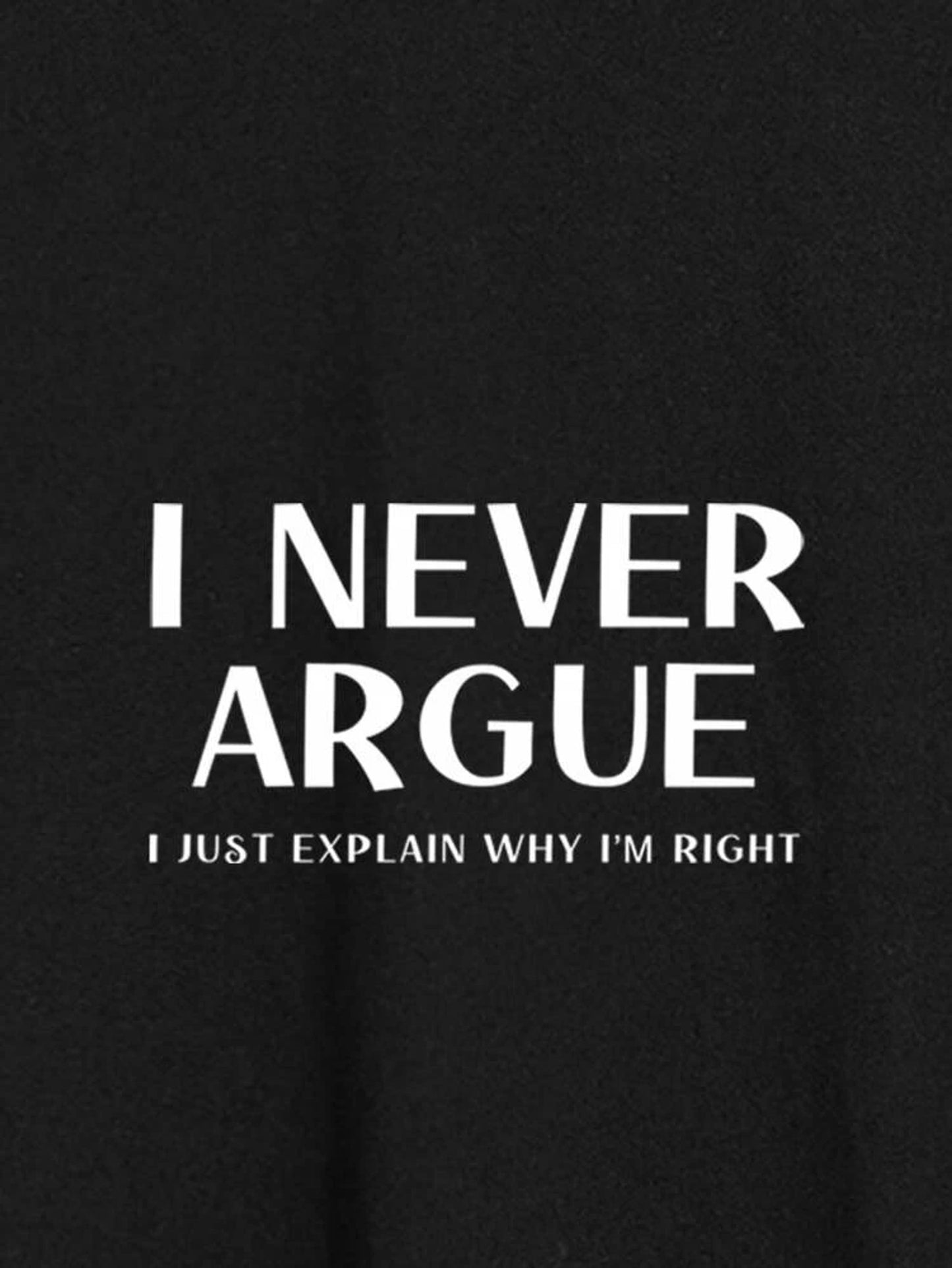 Fifth Avenue Not Aruging Printed MIFT6 T-Shirt - Black