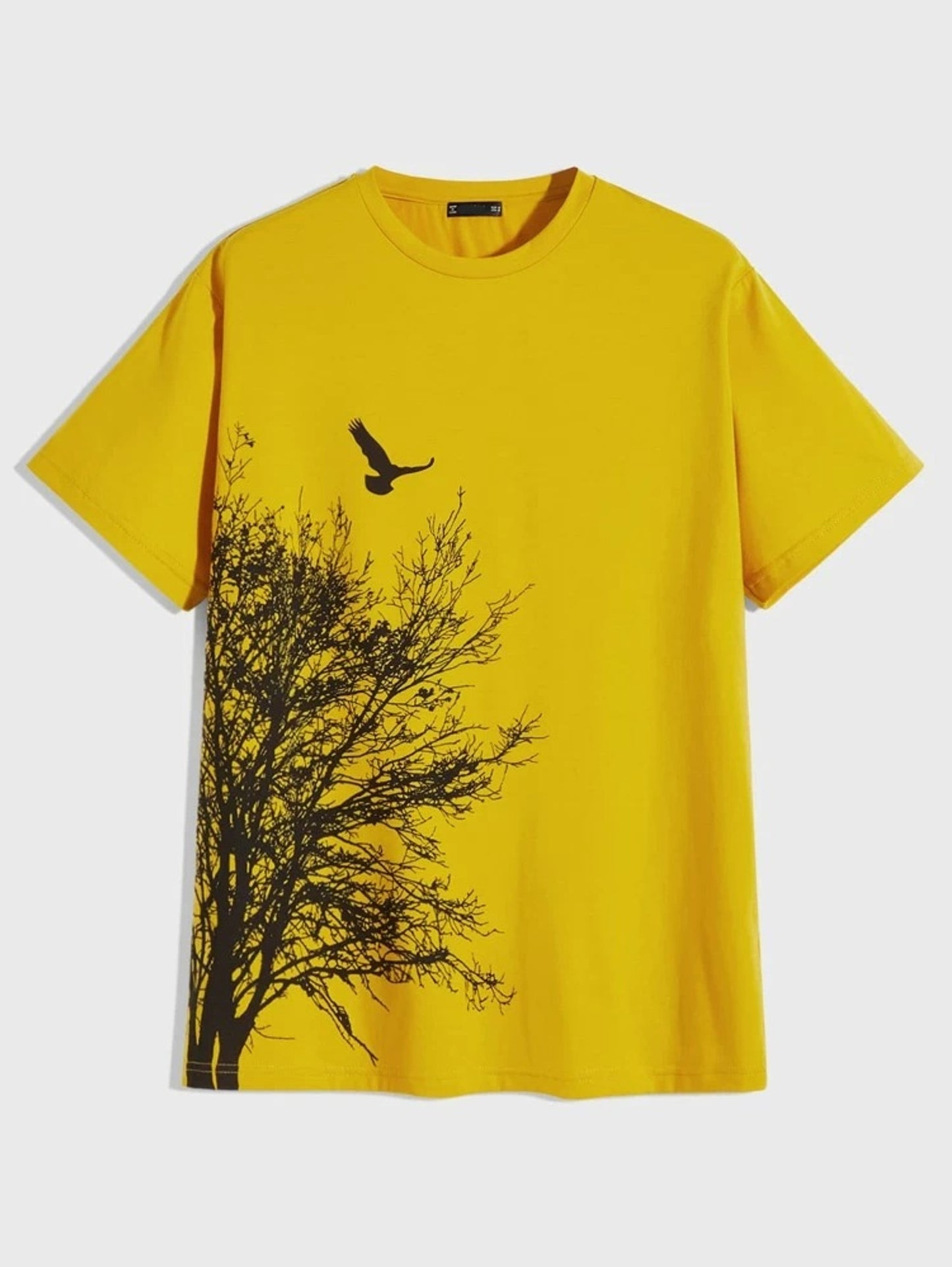 Fifth Avenue Side Tree Printed MIFT58 T-Shirt - Yellow