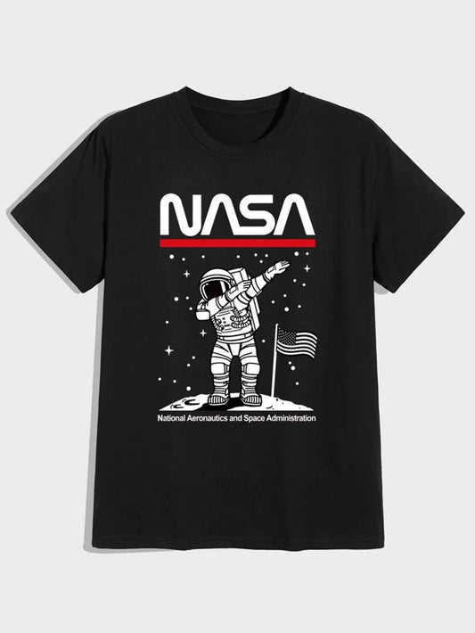 Fifth Avenue Space Astronaut Printed MIFT30 T-Shirt - Black