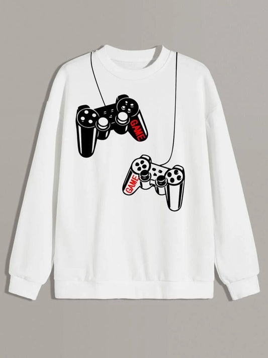 Fifth Avenue Gaming Controller DIFT75 Printed Sweatshirt - White