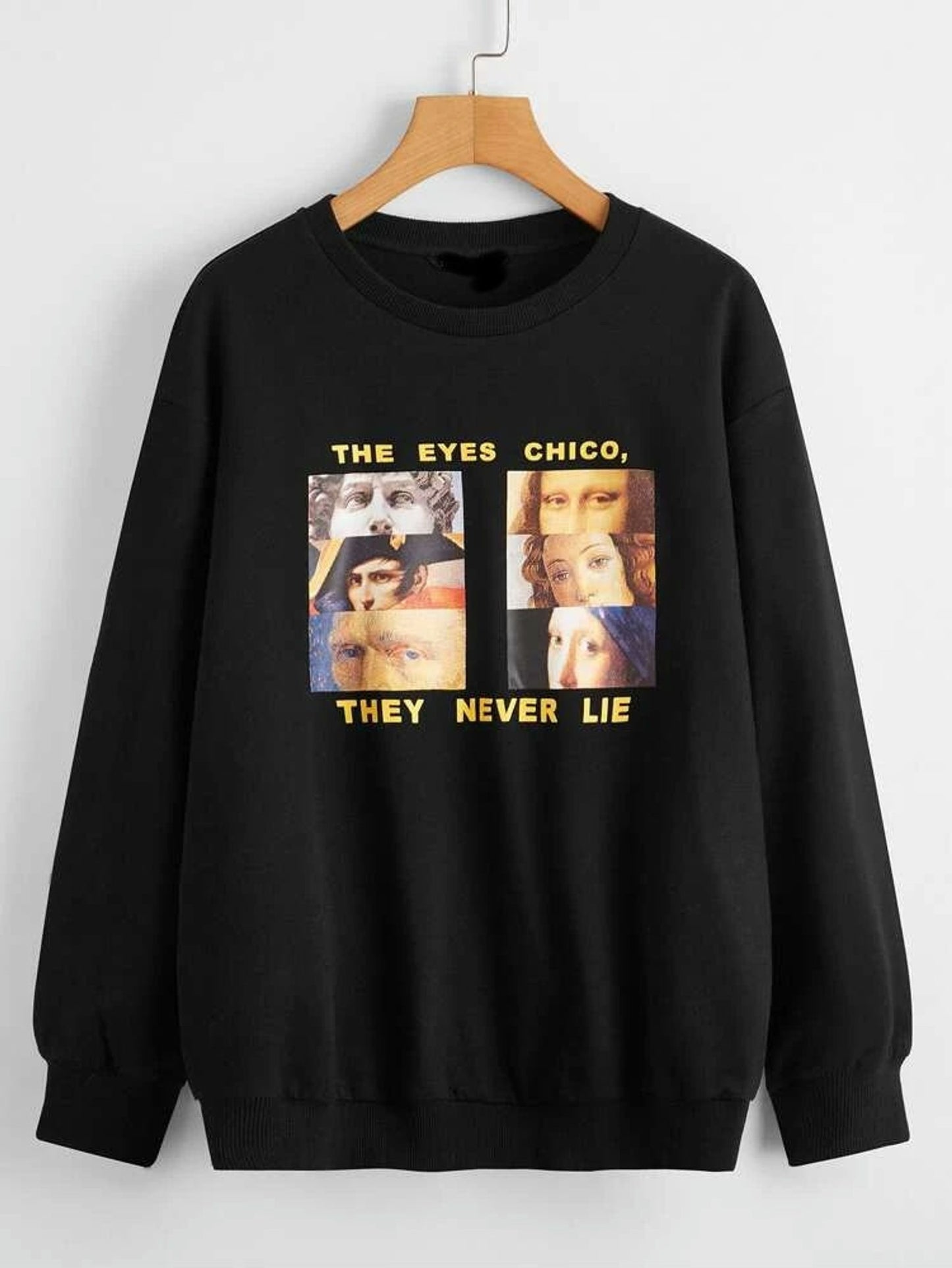 Fifth Avenue DIFT86 Eyes Chico Never Lie Printed Sweatshirt - Black
