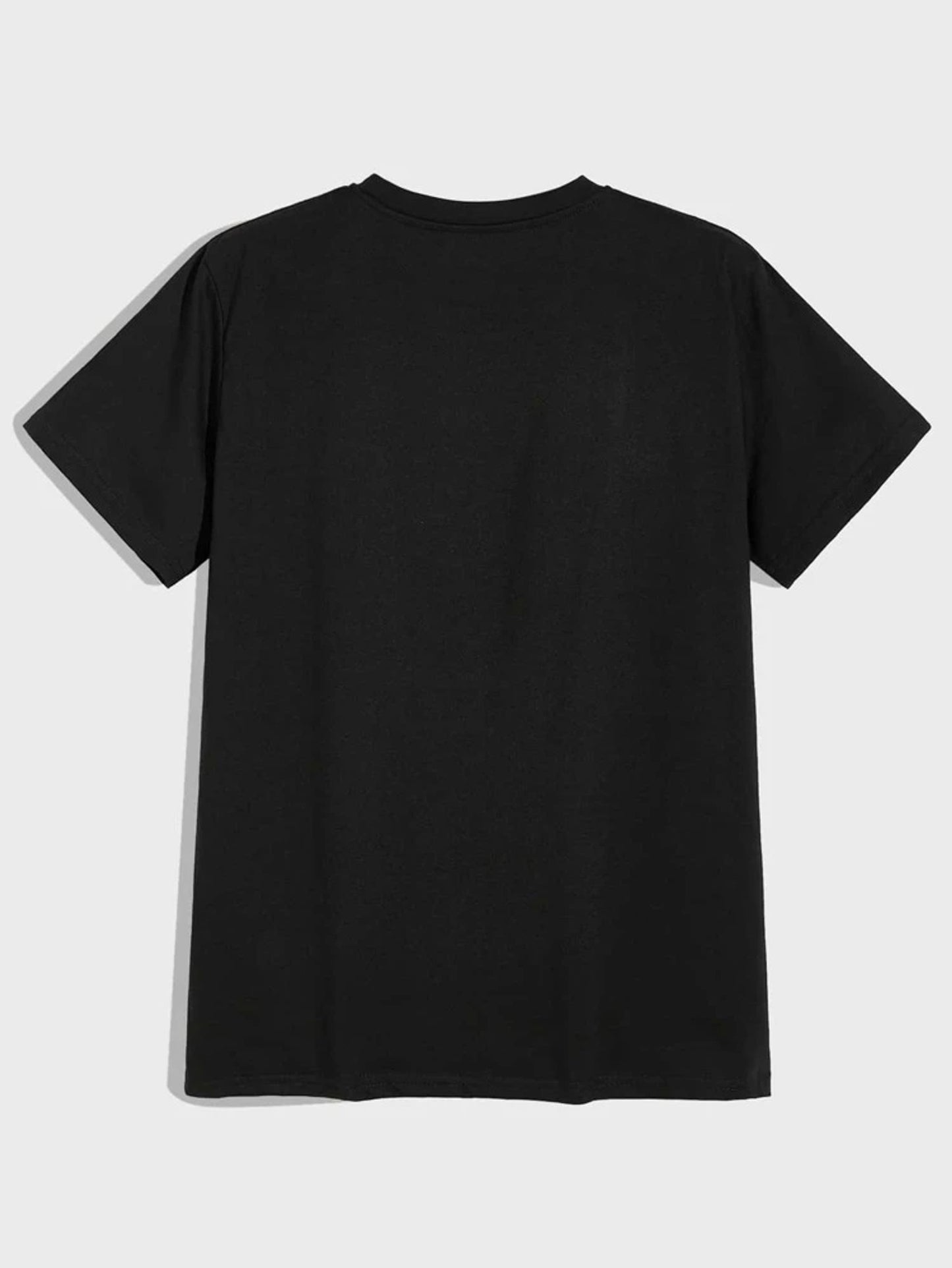 Fifth Avenue Lion Printed MIFT107 T-Shirt - Black