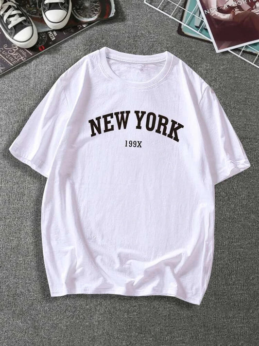 Fifth Avenue New York Printed MIFT199 T-Shirt - White