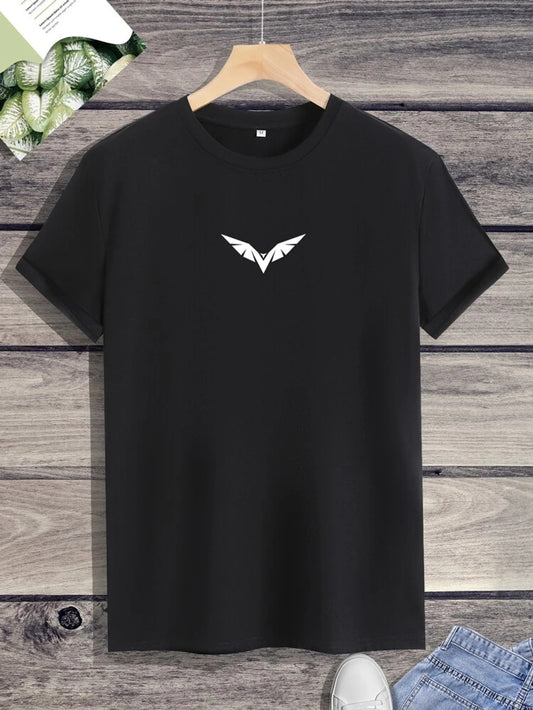 Fifth Avenue Mini Eagle Printed MIFT205 T-Shirt - Black