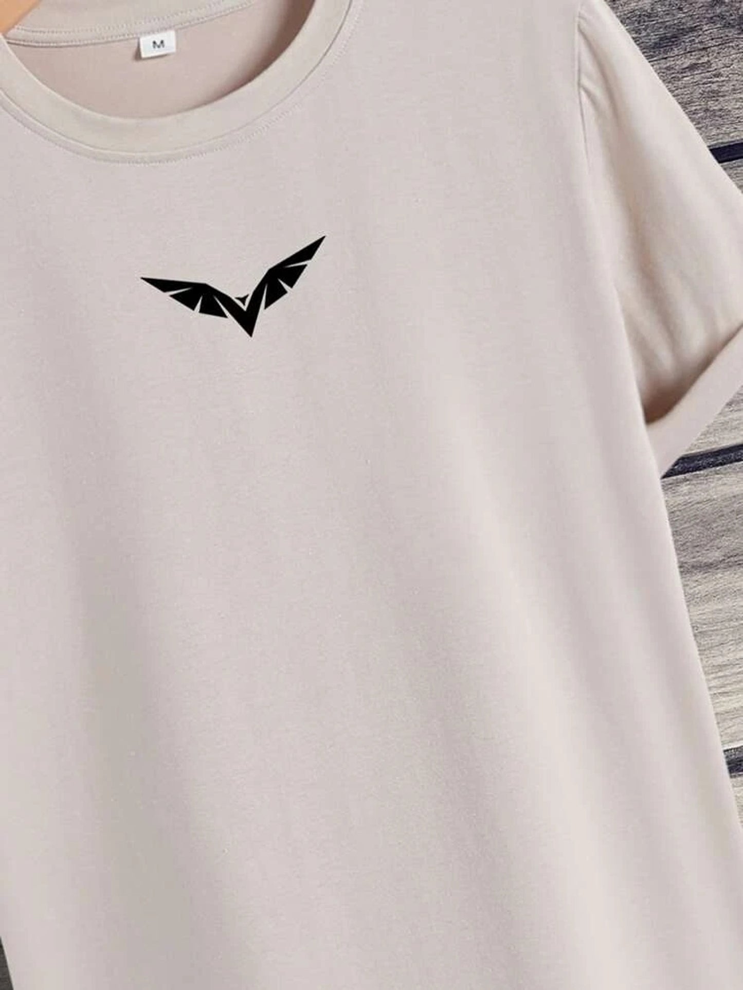 Fifth Avenue Mini Eagle Printed MIFT205 T-Shirt - Cream
