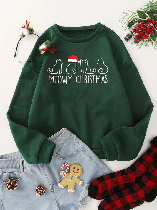 Fifth Avenue DIFT344 Christmas Printed Sweatshirt - Green