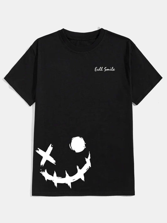 Fifth Avenue Smile Printed MIFT133 T-Shirt - Black