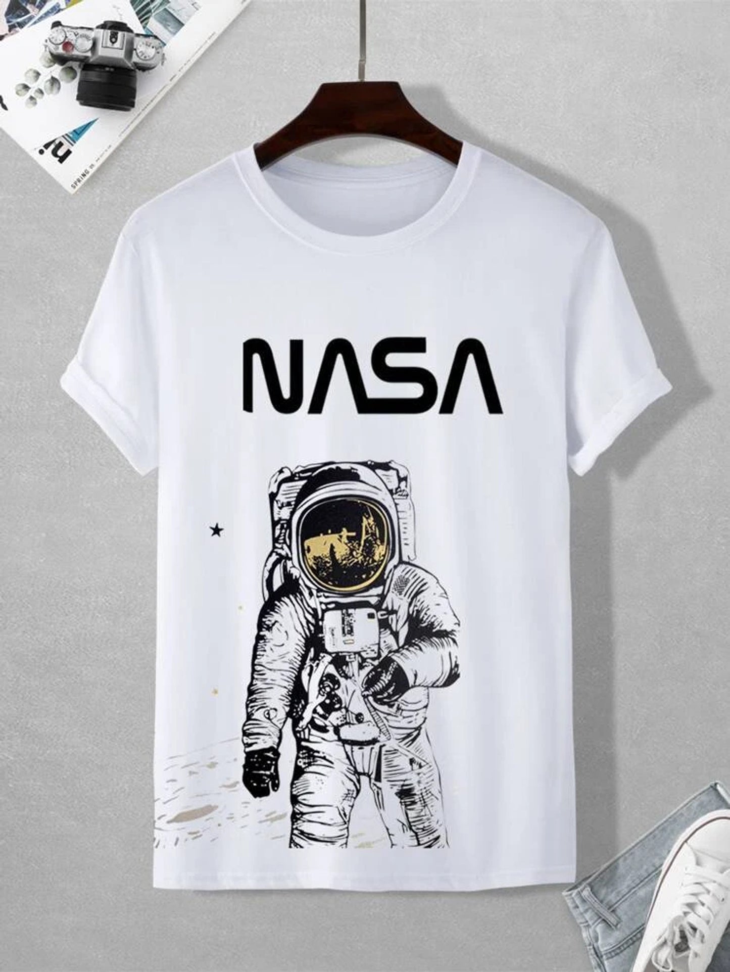 Fifth Avenue Space Moon Printed MIFT31 T-Shirt - White