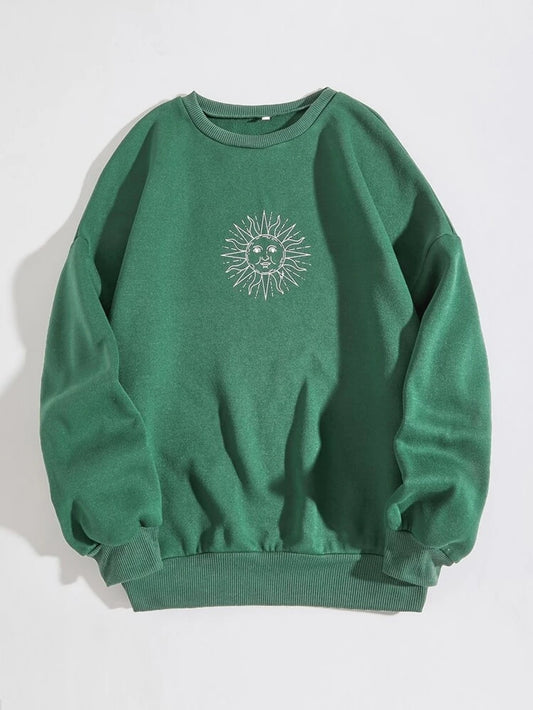 Fifth Avenue DIFT380 Sun Printed Sweatshirt - Green