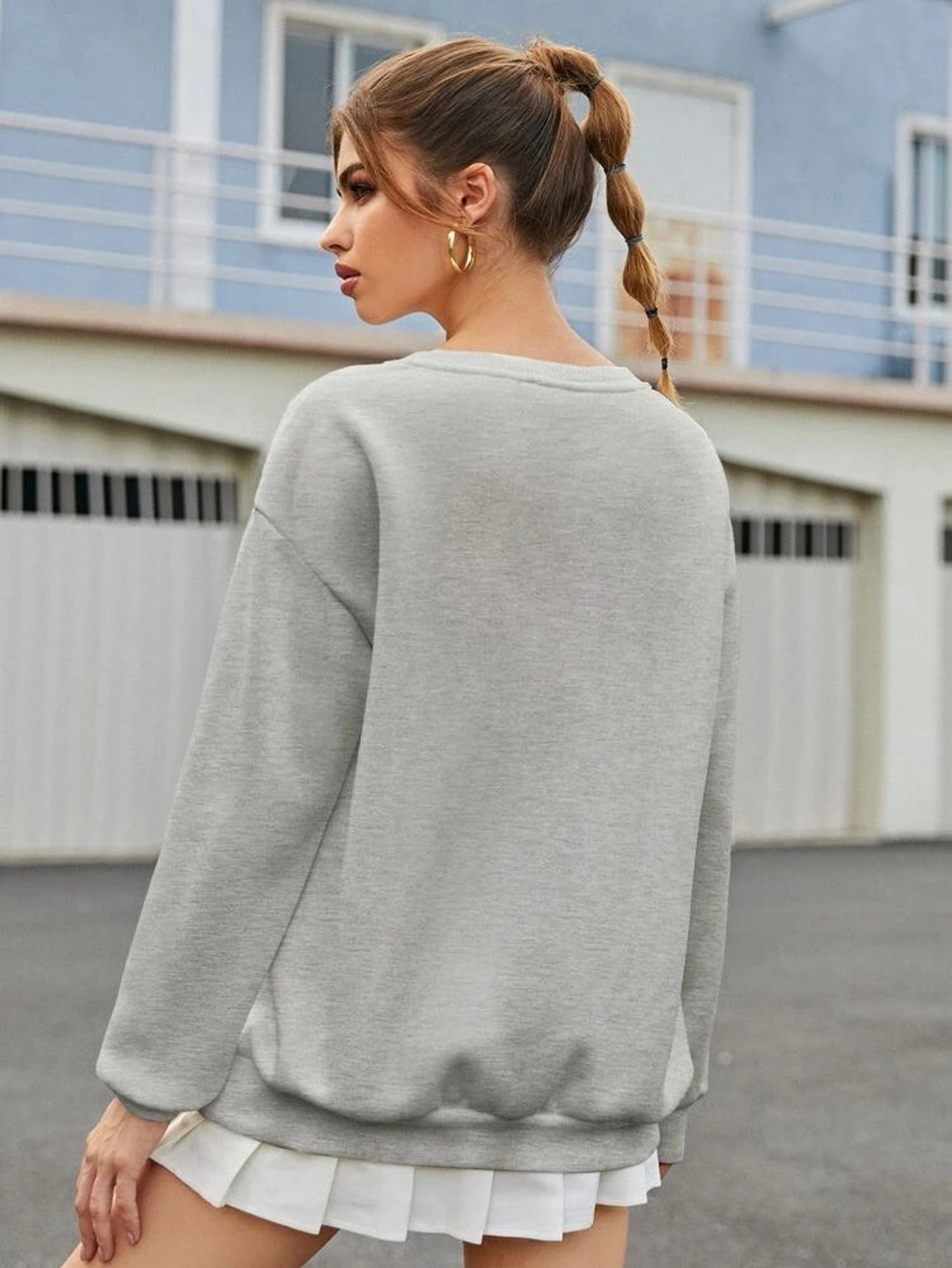 Fifth Avenue DIFT374 Los Angeles Printed Sweatshirt - Grey