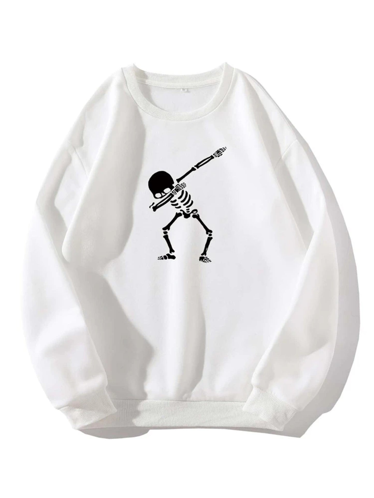 Fifth Avenue DIFT416 Skeleton Printed Sweatshirt - White