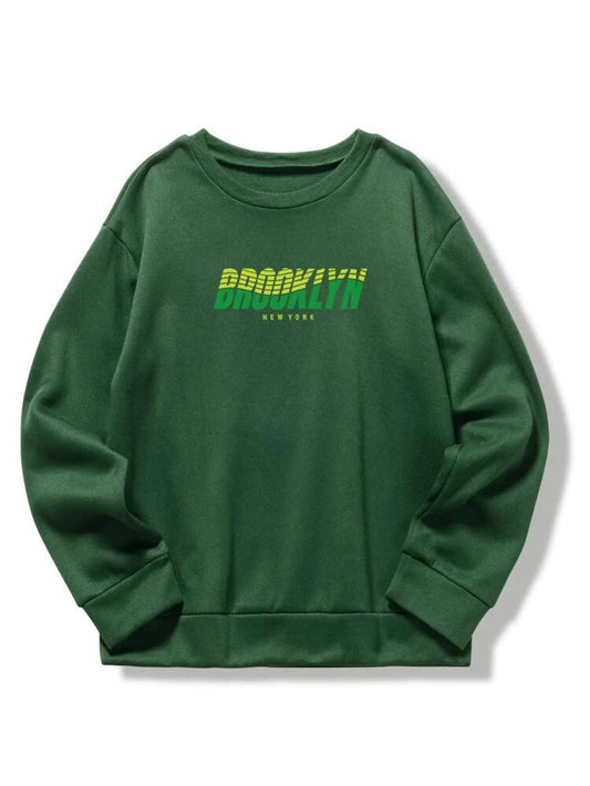 Fifth Avenue DIFT404 Brooklyn Printed Sweatshirt - Green