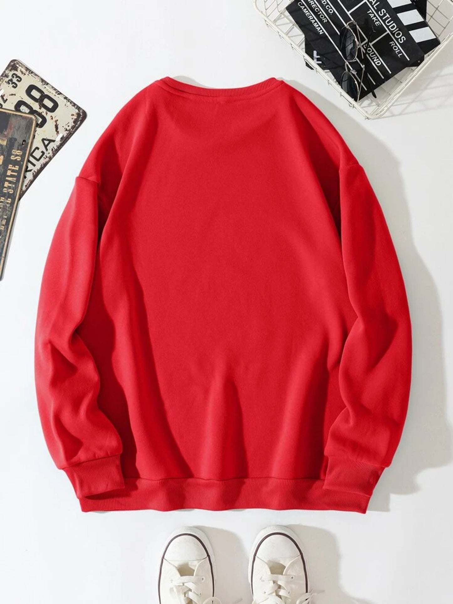 Fifth Avenue Mens Printed Sweatshirt MIFT288 - Red