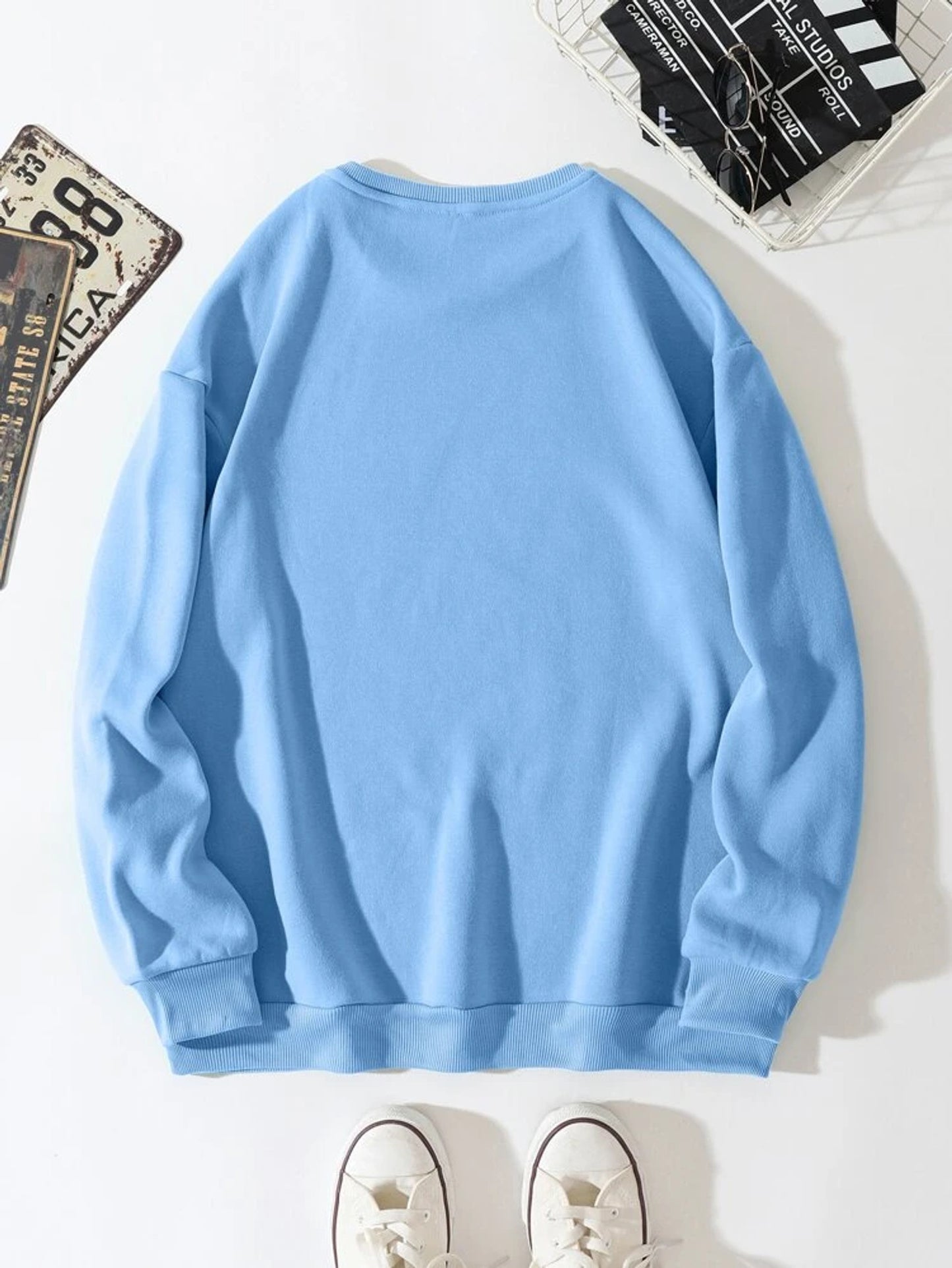 Fifth Avenue Mens Printed Sweatshirt MIFT288 - Light Blue