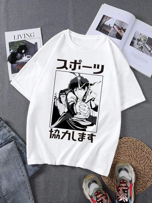 Fifth Avenue Japanese Anime Printed MIFT40 T-Shirt - White