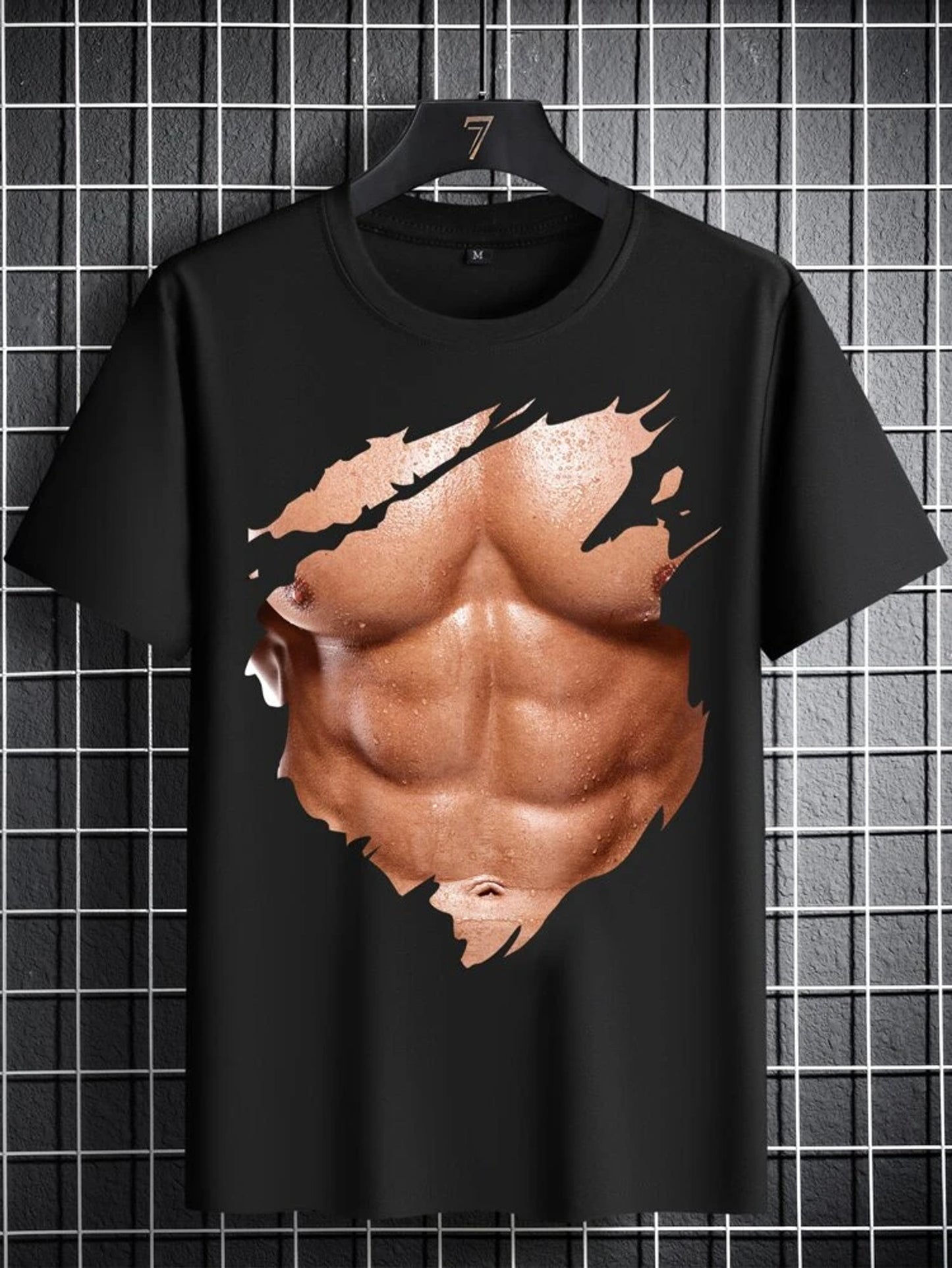 Fifth Avenue Muscle Printed MIFT89 T-Shirt - Black