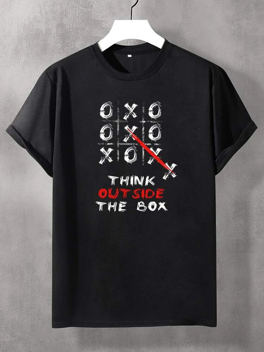 Fifth Avenue Think Outside The Box Printed MIFT112 T-Shirt - Black