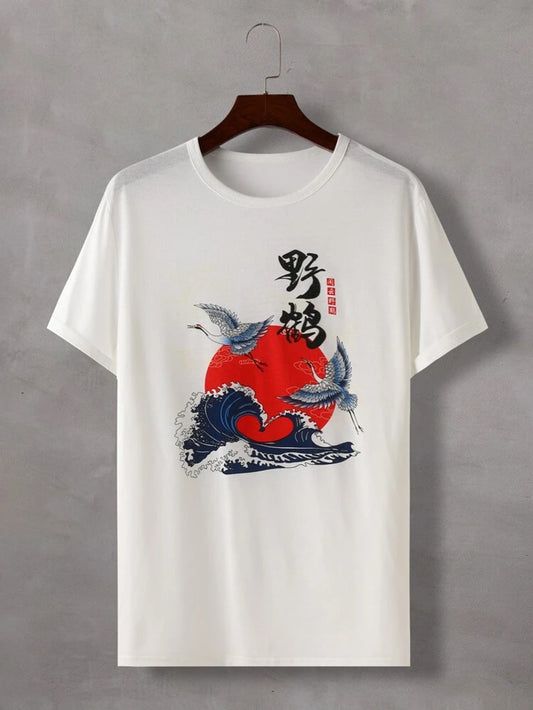 Fifth Avenue Japanese Wave Printed MIFT69 T-Shirt - White